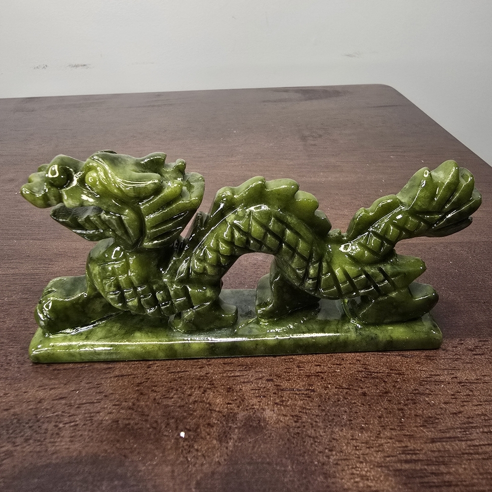 Green Jade Crystal Dragon